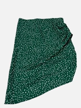 Asymmetrical Green Polka Dot Skirt